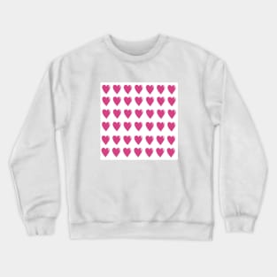 Heart hearts pink love Crewneck Sweatshirt